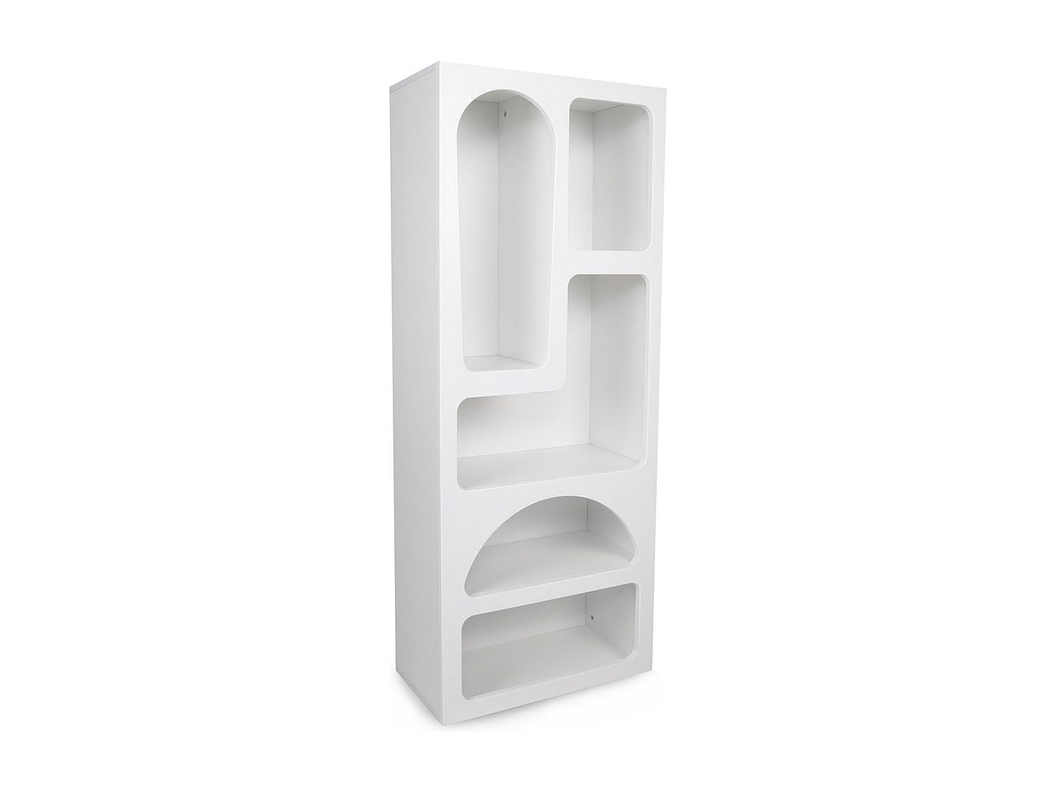 Menzzo Étagère bibliothèque Style Contemporain Rigel L60xH150cm Blanc