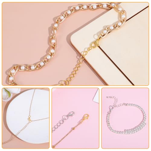 1140 Stück Armband Verschluss Kettenverschluss Set Gold Silber Verschlüssen Karabinerverschluss und Biegeringe und Crimpende Verschlüsse für Halsketten-Armband Schmuck Basteln DIY