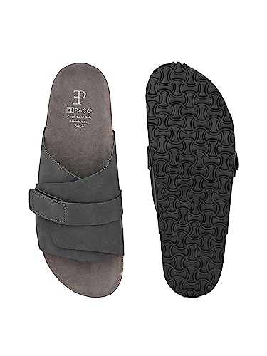 Image of EL PASO Men's Leather Sandal Slippers - UK