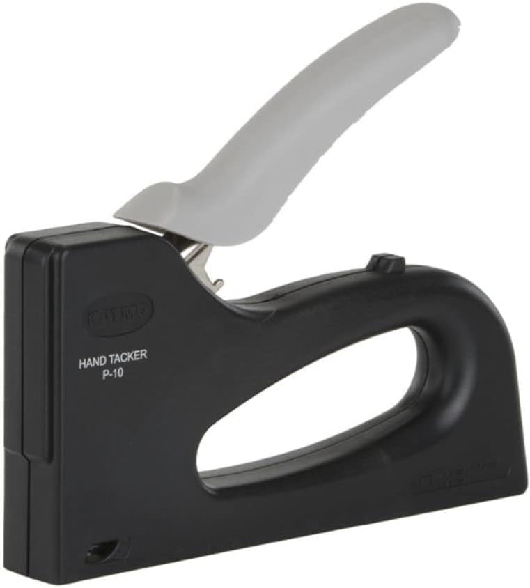 - P-10 Hand Tacker | Lightweight 180g Stapler Tool | Plastic Body | Uses 23 Series Staples | Lockable Handle | Staple Viewing Window | DIY Multipurpose Use | Job Measuring Scale | Easy Loading