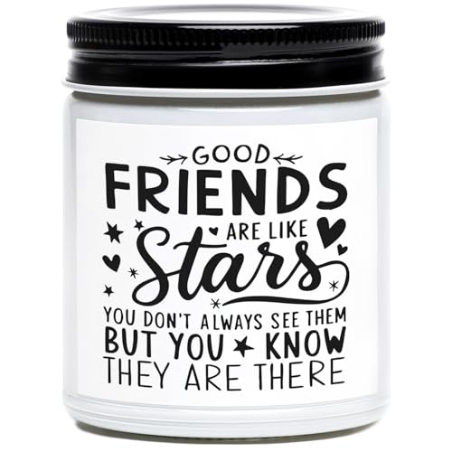 Best Friend Candle - Friendship Candle Gifts for Women Friends are Like Stars Lavender Vanilla Scented Funny Sisters Candles Gifts Birthday Graduation Christmas Farewell Mothers Day Candles