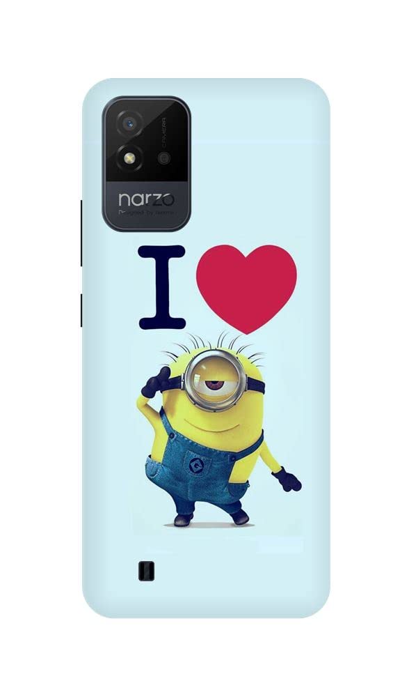 Arvi Enterprise I Love Minius Printed Hard Plastic Back Case Cover for Realme Narzo 50i