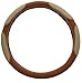 ABN Brown PVC Leather Steering Wheel Cover, 14.75 - 15" Universal Fit 15-Inch, Two-Toned