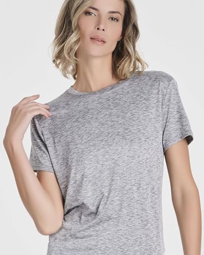 Real Essentials 5 Pack: Women's Short Sleeve Open Back Tie Back Dry-Fit T-Shirt Yoga Gym Workout Top4