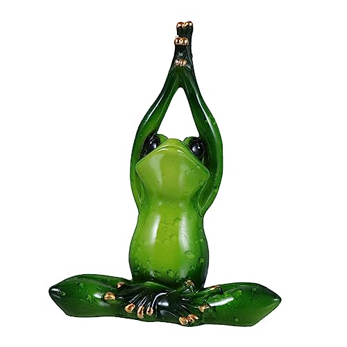 jojofuny Meditationsfrosch Deko Aus Resin Bruchfestes Kunsthandwerk Kompakte Tischdekoration Für Kinderzimmer Und Schlafzimmer