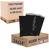 Metronic Poly Mailers 24x24 30000 Pack, Large Shipping Bags for Clothing Packaging Bags, Self Seal Shipping Envelopes for Business, Tear-resistant Mailing Bags Mailing Envelopes, Black