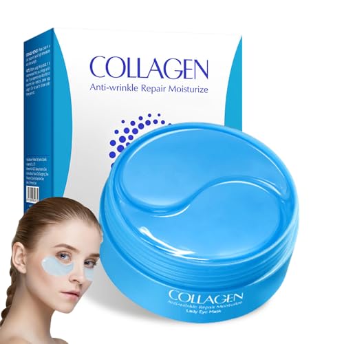 60 Piezas Parches Ojos,Máscara Eye Patches de Colágeno,Para Reducir Bolsas y Atenuar Ojeras,Hidratante Anti Edad,Hidratantes y Reafirmantes para la Piel del Contorno de Ojos