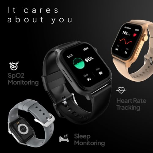 Image of Fire-Boltt Rise Smart Watch, 1.85 inch HD Display, Metal Body with Bluetooth Calling, Rotating Crown, AI Voice Assistant, 120 Sports Modes, Neon UI, SpO2 & Heart Rate Monitoring (Beige)