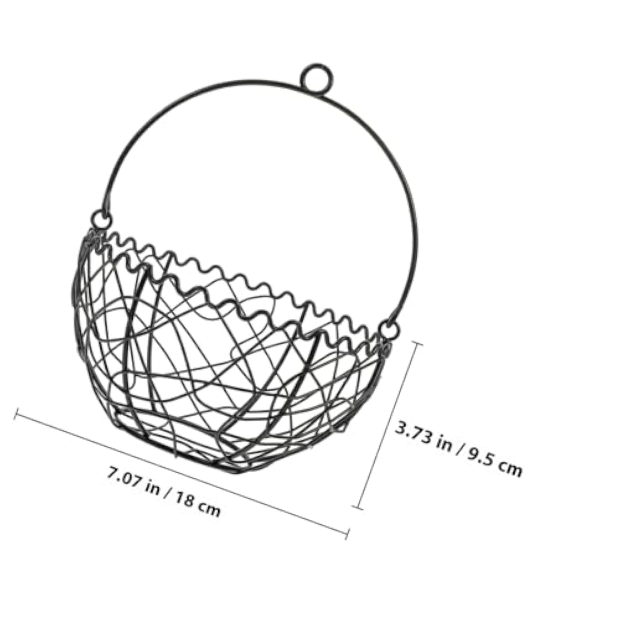 Iron Kitchen Storage Basket with Handle
