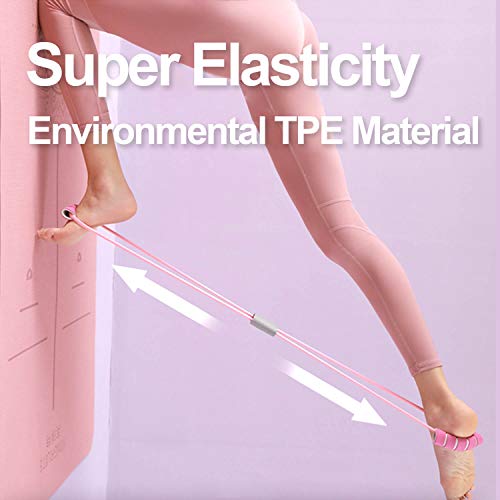 Resistance Exercise Elastic Band Chest Developer Rubber Expander Rope Sports Workout Resistance Bands Fitness Equipment Yoga Arms Pull Up Strength Training (1 x Pink)