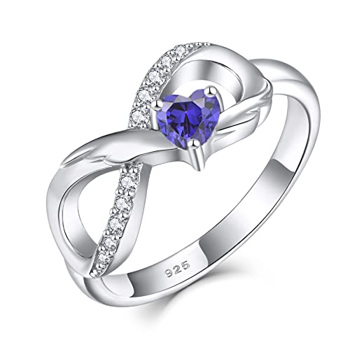 Bague infini aile argent 925 femme pierre de naissance fiançailles chic
