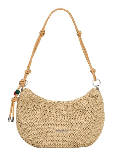 Desigual sac à épaule bandoulière Half Logo Raffia Bag Natural beige