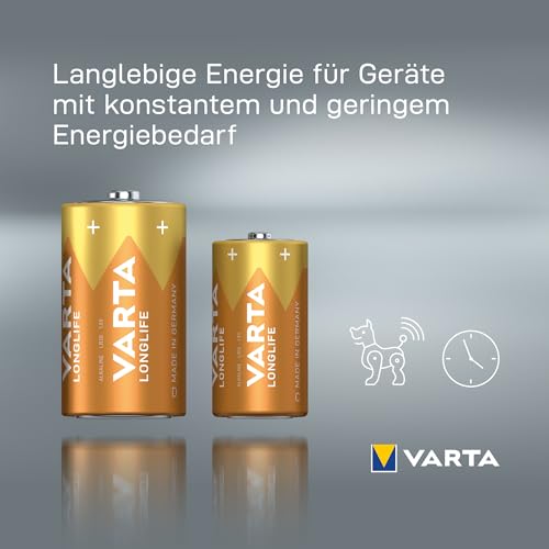 VARTA Batterien D, 4 Stück, Longlife, Alkaline Mono-Zelle mit 1,5 V – Ansicht 2