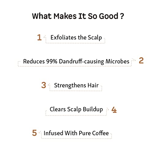 mCaffeine Ultimate Anti-Dandruff Kit with Coffee Scalp Scrub and Cappuccino Shampoo | Controls Dandruff and Exfoliates Scalp with Natural AHA and... - Image 4