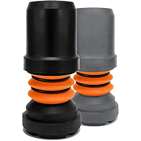 Flexyfoot Shock Absorbing Crutch Ferrule - All Sizes and Colours Available Here - Improves Grip, Improves Safety, Improves Comfort - Black - 19mm Cover
