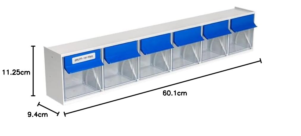 hünersdorff Contenitore trasparente/scatola di immagazzinaggio/chiavistello per un sistema ottimale di cuscinetti MultiStore in plastica ad alto impatto (PS), n. 6