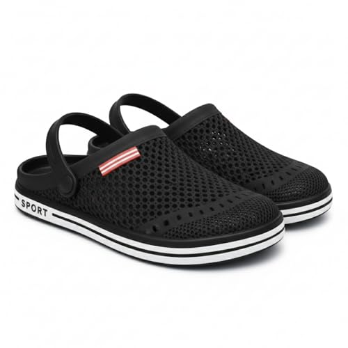 Image of Mens Casual EVA Clogs for Youth & College Boys - Lightweight Breathable Summer Sandals Flip Flops - Anti Skid Waterproof Slip On Walking Shoes for Beach, Bathroom, Outdoor Comfort Footwear