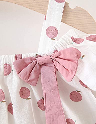 Hipea Toddler Baby Girls Summer Clothes Outfits Ruffle Camisole Spot Dot Tops And Casual Shorts 2-Piece Newborn Girl Clothing Set (Pink, 3-4T) #TOP4