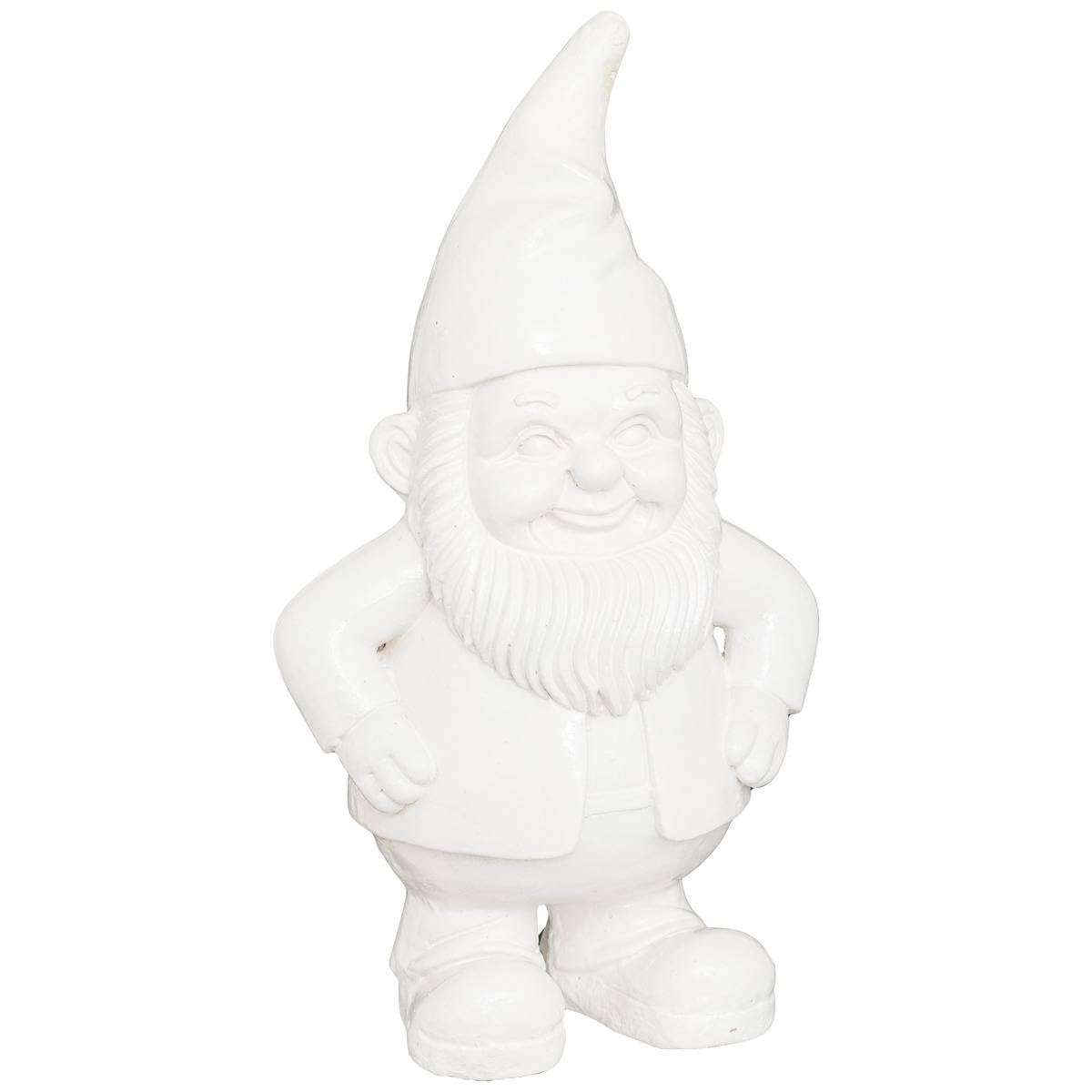 Atmosphera - Estatua gnomo de jardín decoración al Aire Libre anao h.42cm Resina Surtido - Blanco, Blanca