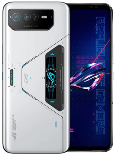 Asus ROG Phone 6 5G 512GB 16GB RAM Factory Unlocked (GSM Only | No CDMA - not Compatible with Verizon/Sprint) Global Version - White
