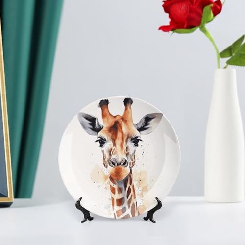 Plato decorativo de porcelana con jirafa, 6 pulgadas miniatura 6
