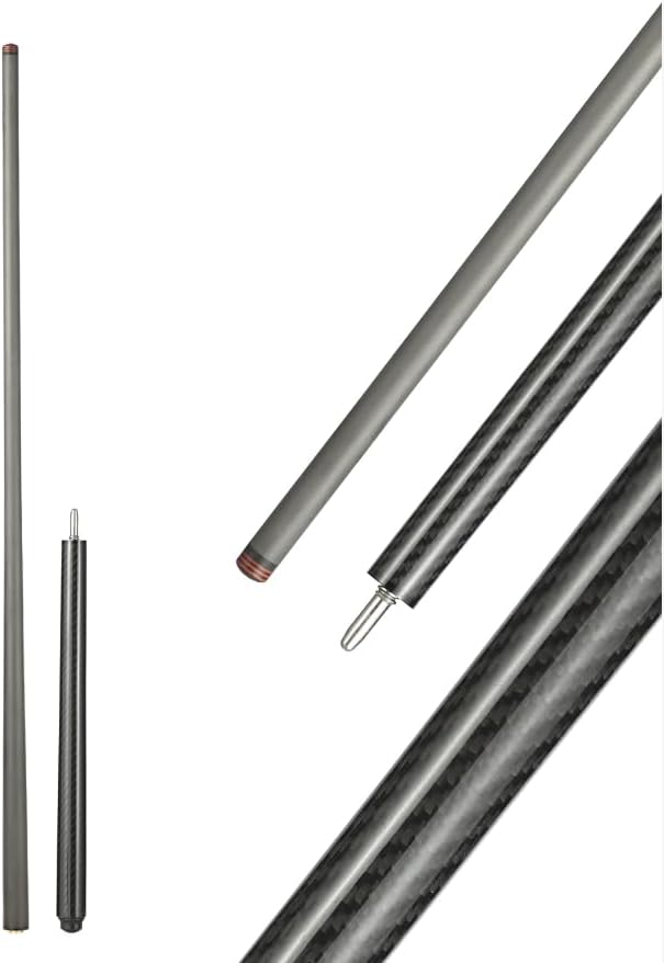 Palo de taco de piscina de salto de fibra de carbono, palillos de mesa de billar de 42 pulgadas, punta de 0.531 in de salto de fibra de carbono