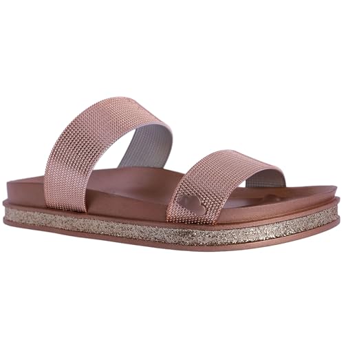 DON ALGODON Chanclas Mujer – Chanclas para Playa y Piscina - Sandalias Flip Flop de Goma con Suela Antideslizante y ligera (Bronce, Sistema tallas calzado EU, Adulto, Mujer, Números, mediano, 39)