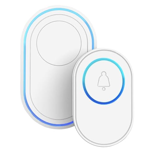 Rrlihjgu Timbre de puerta inalámbrico,Alarma de entrada con sensor | Sistema de timbre inteligente inalámbrico con notificación de entrada inmediata para residencia apartamento comercial o tienda,