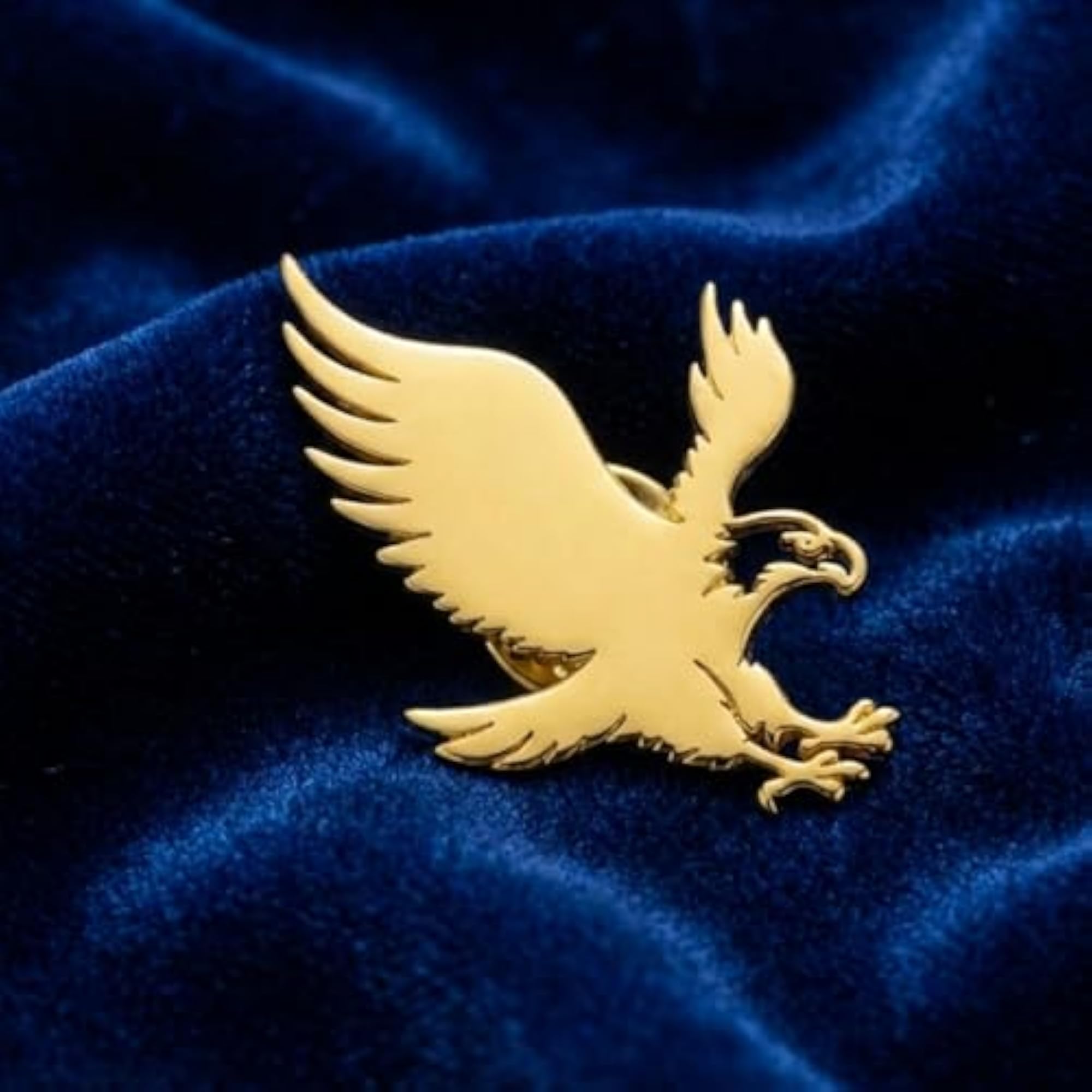 Premium Eagle Bird Brooch, Gold Finish