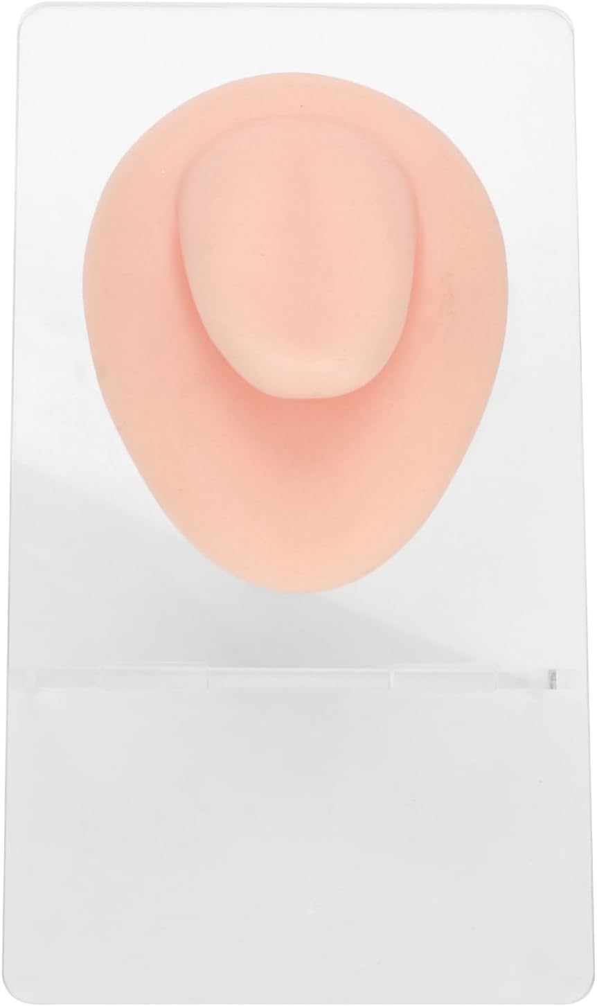 Asixxsix Piercing Practice Body Parts, Soft Practice Model with Tongue & Mouth Model, Eye Nose Ear Model, Navel Model, Acrylic Stand, for Jewelry Display, Piercing Practice (Light Skin Color)