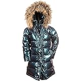 Appaman Kids Girl's Long Down Hooded Puffer Coat (Toddler/Little Kids/Big Kids) Sparkle Ocean 10 Big...