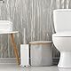 Relaxdays Toilettenpapier Aufbewahrung, 5 Rollen Klopapier, stehend, Metall, Ersatzrollenhalter HxD: 55 x 15 cm, Silber, Edelstahl, 1 Stück
