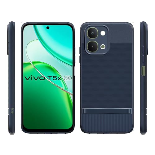 Image of Shockproof Case Compatible with Vivo T5x 5G / Y51 Pro 5G / iQOO Z11x 5G | Full Camera Protection | TPU Flexible Back Cover for Vivo T5x 5G / Y51 Pro 5G / iQOO Z11x 5G (Steel Blue)
