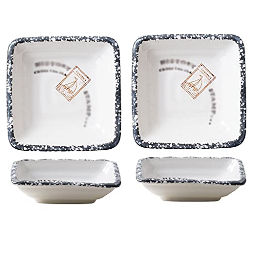 Ciotole per immersione Piatto per salsa in ceramica Piatto per salsa di soia in stile giapponese Ciotole per salsa per immersione per condire Sushi Dessert Frutta Antipasti Piatti per condimento Cioto