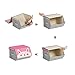 SONGMICS Aufbewahrungsboxen, 3er Set, Faltboxen, Stoffboxen mit Griffen, Organizer, magnetischer Deckel, für Kinderzimmer, Spielzimmer, Tier-Motive, rosa, blau, grün und grau RFB760P01