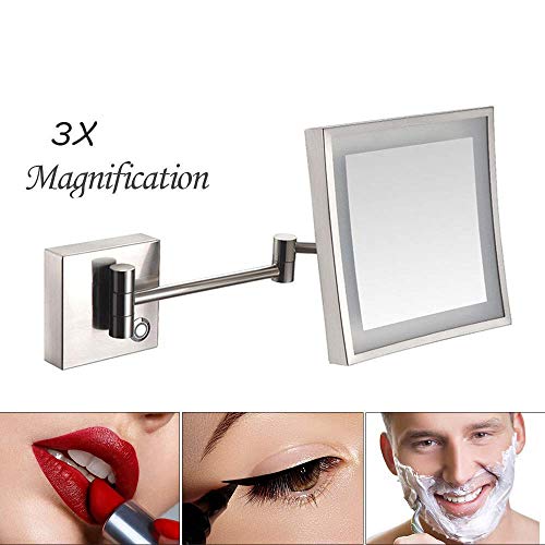 Miroir de maquillage mural pivotant à 360 degrés en finition durable CAMUTO