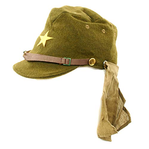 Japanese WWII Army EM/NCO Field Hat with Neck Flaps- Size 7 1/2 Japanese WWII Army EM/NCO Field Hat with Neck Flaps- Size 7 1/2