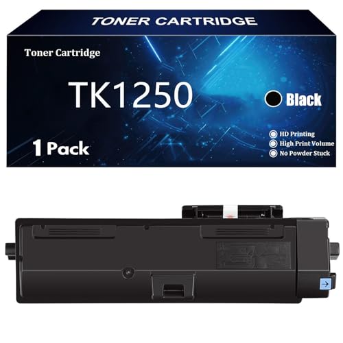 TK1250 Cartucho de Tóner de Repuesto para Kyocera TK1250 TK-1250 TK 1250 Compatible para Kyocera ECOSYS MA3500fx MA3500x MA3501wfx PA3500wx PA3500x Impresoras con Chip,Black-1 Pack