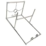 Großer Edelstahlkäfig Bondage Kniespreizer verstellbarer Fetisch Sklaven Bondage Kragen Handschellen Fußfesseln BDSM Spiele für Sexspielzeug für männliche und weibliche Paare Bestrafung Sklave Folte