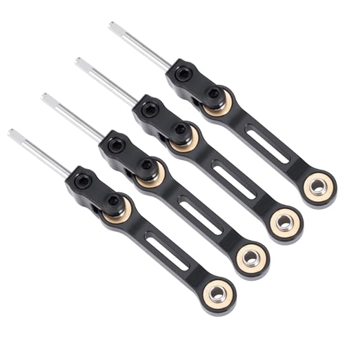 JGGZONE Aluminum RC Front Rear Anti-roll Bar Set Compatible with LOSI 1/18 Mini LMT 4X4 Brushed Monster Truck RTR, RC Alloy Metal Anti-Roll Bar for Improved Stability #LOS01026, Black - Thumbnail 5