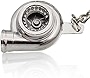 Turbo Turbocharger Keychain- Key Chain Ring Spinning TurboTurbocharger Keychain Compressor Key Chain Ring Keyring Keyfob(silver)