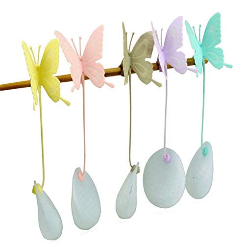 Tvoip 5Pcs Butterfly Shape Tea Strainer Kitchen Supplies Non-Toxic Resuable Silicone Tea Infuser Tea Bag Teapot… #TOP1