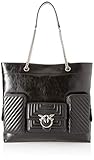  PINKO Damen Love Quilting Umhängetasche, Schwarz (Nero Limousine), 6.5x35x37 centimeters