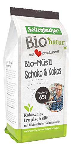 Seitenbacher Bio Schoko und Kokos Müsli I lactosefrei I Vollkorn I vegan (3 x 454g)