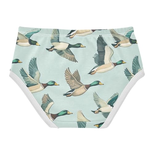 Wusikd Mallard Flying Sky Girls' Underwear Cotton Duck Girls Briefs Soft Toddler Underwear 2T2