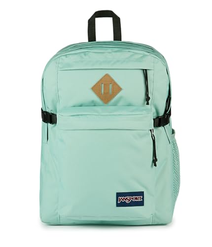 Image of JanSport Main Campus Backpack - Travel or Work Backpack with 15-Inch Laptop Sleeve and Dual Water Bottle Pockets, Faded Sage