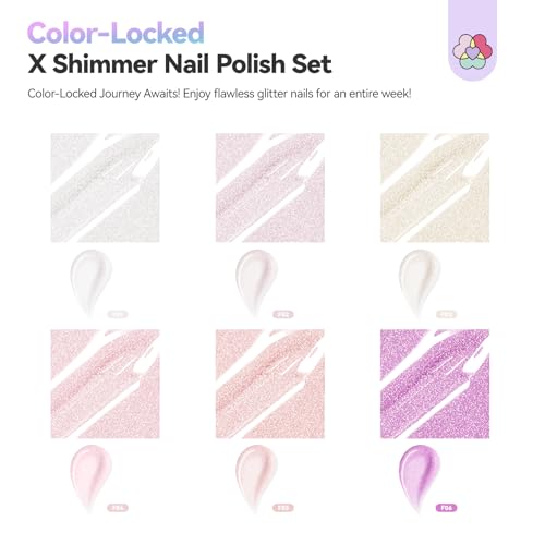 Image of SAVILAND Color Artistry Nail Polish Set : 6 Summer Shimmer Pearl Pink Purple White Mermaid Fingernail Polish, Quick Dry Nail Polish Non Gel Long Lasting DIY Manicure for Finer Toe Nail Art Lover