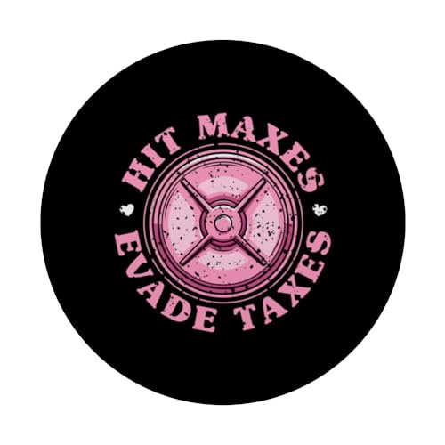 Hit Maxes Evade Taxes PopSockets Swappable PopGrip, Black - Image 3