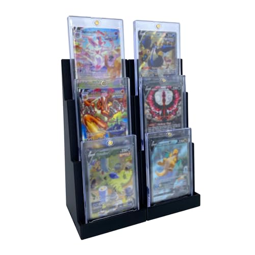 Magnetic Card Holder Stadium Displays (2 Pack), Compatible with Ultra Pro Protectors - Trading Card Holder - Card Stand - Sports Card Display