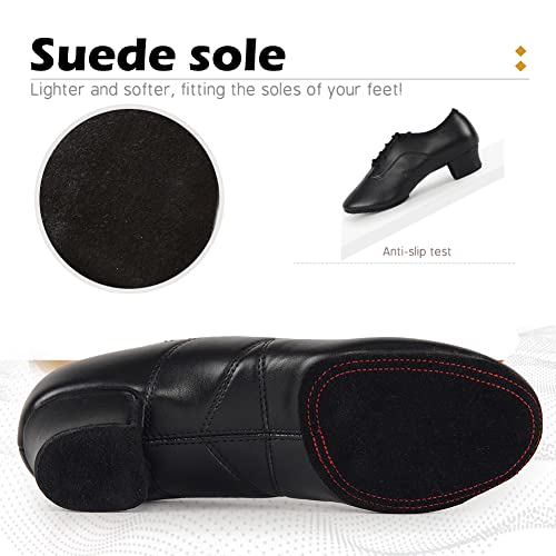 Vcixxvce Boys Professional Latin Dance Shoes Lace-Up Mens Ballroom Shoes Split Suede Sole Tango Waltz Salsa Modern Dance Performance Shoes,6 Us #TOP3